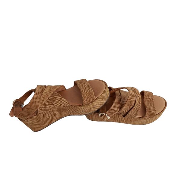 Matisse Starline Platform Sandal brown textured‎ size 8 - Picture 1 of 6
